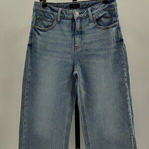 Quince Women Bella Stretch Relaxed Straight Jeans Cool Blue, Size 30